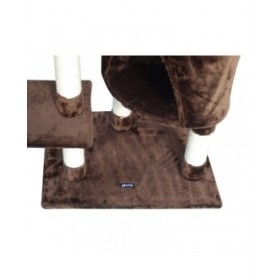 Albero tiragraffi per gatti Gloria 55 x 40 x 120 cm Marrone Legno Carta Sisal