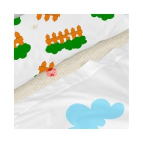 Set di Lenzuola HappyFriday Mr Fox Piggys Multicolore Singolo 2 Pezzi