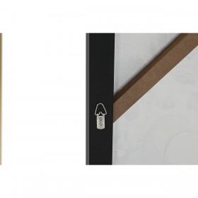 Quadro Home ESPRIT polistirene Tela Moderno Cane 82,5 x 3,5 x 82,5 cm (2 Unità)