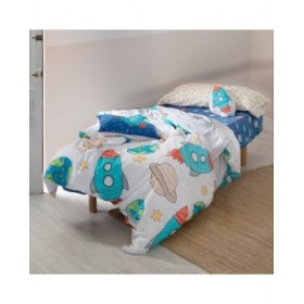 Set di copripiumino HappyFriday Mr Fox Space rocket Multicolore Singolo 2 Pezzi
