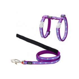 Pettorina per gatti Red Dingo Style Viola Azzurro Unicorno Cinghia