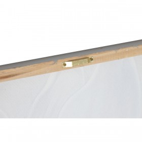 Quadro Home ESPRIT Beige Dorato Tela Legno MDF Fiore Romantico 60 x 3 x 60 cm (2 Unità)