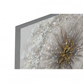 Quadro Home ESPRIT Bianco Grigio Tela Legno MDF Romantico 80 x 3 x 80 cm (2 Unità)
