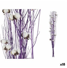 Quadro Home ESPRIT Azzurro Dorato Tela Legno MDF Piume Tradizionale 30 x 3 x 90 cm (2 Unità)