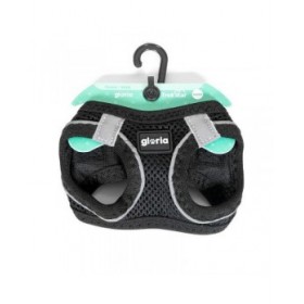 Imbracatura per Cani Gloria Air Mesh Trek Star Regolabile Nero Taglia XXXS (18-20 cm)