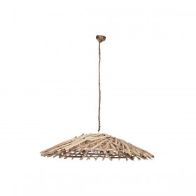 Lampadario Home ESPRIT Naturale Legno Legno di eucalipto 50 W 100 x 100 x 18 cm