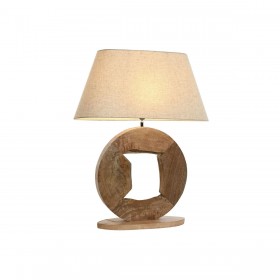 Lampada da tavolo Home ESPRIT Beige Naturale Legno di mango 50 W 220 V 60 x 20 x 75 cm
