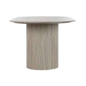 Tavolo da Pranzo Home ESPRIT Bianco Beige Granito Legno MDF 220 x 100 x 75 cm