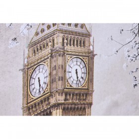 Quadro Home ESPRIT Bianco Dorato Porporina Londra Loft 150 x 3 x 100 cm (2 Unità)