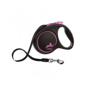 Guinzaglio per Cani Flexi BLACK DESIGN 5 m Rosa Taglia M