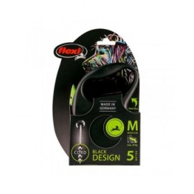 Guinzaglio per Cani Flexi BLACK DESIGN 5 m Taglia S Verde