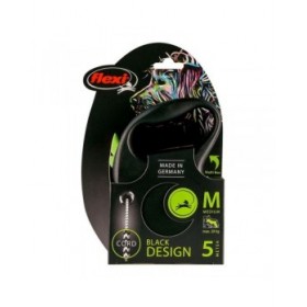 Guinzaglio per Cani Flexi BLACK DESIGN 5 m Taglia M Verde