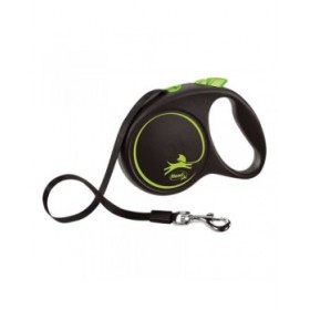 Guinzaglio per Cani Flexi BLACK DESIGN 5 m Taglia S Verde