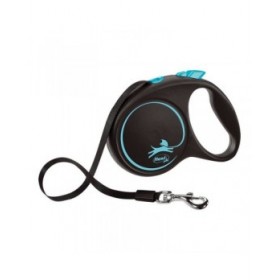 Guinzaglio per Cani Flexi BLACK DESIGN 5 m Azzurro Taglia L