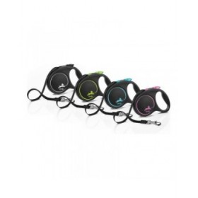 Guinzaglio per Cani Flexi BLACK DESIGN 5 m Azzurro Taglia L