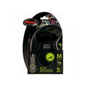 Guinzaglio per Cani Flexi BLACK DESIGN 5 m Taglia L Silver