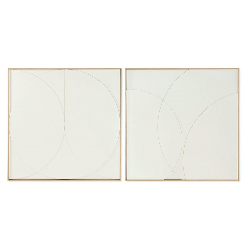 Quadro Home ESPRIT Bianco Moderno Scandinavo 100 x 4 x 100 cm (2 Unità)