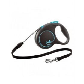 Guinzaglio per Cani Flexi BLACK DESIGN 5 m Azzurro Taglia M