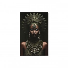 Quadro Home ESPRIT Nero Verde Stampato 100 x 4 x 150 cm