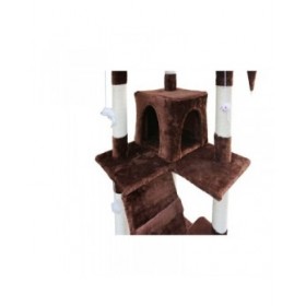 Albero tiragraffi per gatti Gloria 50 x 50 x 170 cm Marrone Legno Carta Sisal