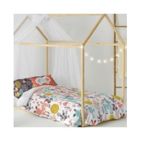 Set di copripiumino HappyFriday Moshi Moshi Woodland Multicolore Singolo 2 Pezzi