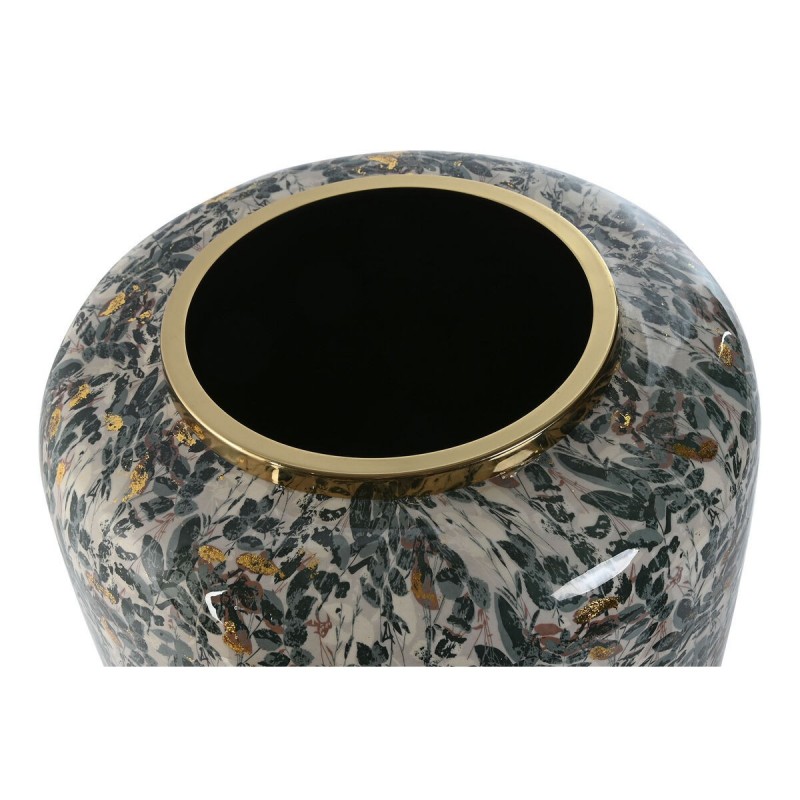 Vaso Home ESPRIT Verde Dorato Metallo 33 x 33 x 35,5 cm