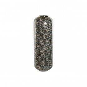 Vaso Home ESPRIT Verde Dorato Metallo 25 x 25 x 69 cm
