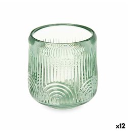 Vaso Home ESPRIT Verde Dorato Metallo 25 x 25 x 69 cm