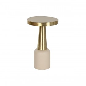 Tavolo aggiuntivo Home ESPRIT Crema Dorato 40,5 x 40,5 x 65 cm