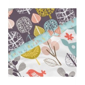 Set di Lenzuola HappyFriday Moshi Moshi Woodland Multicolore Singolo 2 Pezzi