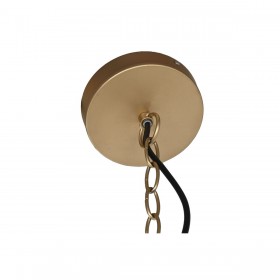Lampadario Home ESPRIT Dorato Naturale Legno Metallo 70 x 70 x 157 cm