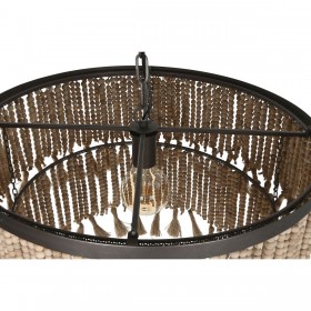 Lampadario Home ESPRIT Marrone Naturale Legno Metallo 50 W 61 x 61 x 117 cm
