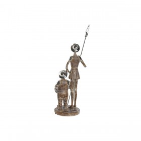 Statua Decorativa Home ESPRIT Argentato Naturale Resina 9 x 8 x 25 cm
