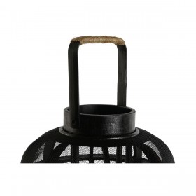 Portacandele Home ESPRIT Nero Metallo 25,5 x 25,5 x 46,5 cm