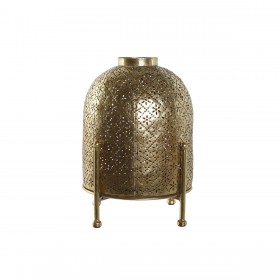 Portacandele Home ESPRIT Dorato Metallo Cristallo 19 x 19 x 24,5 cm