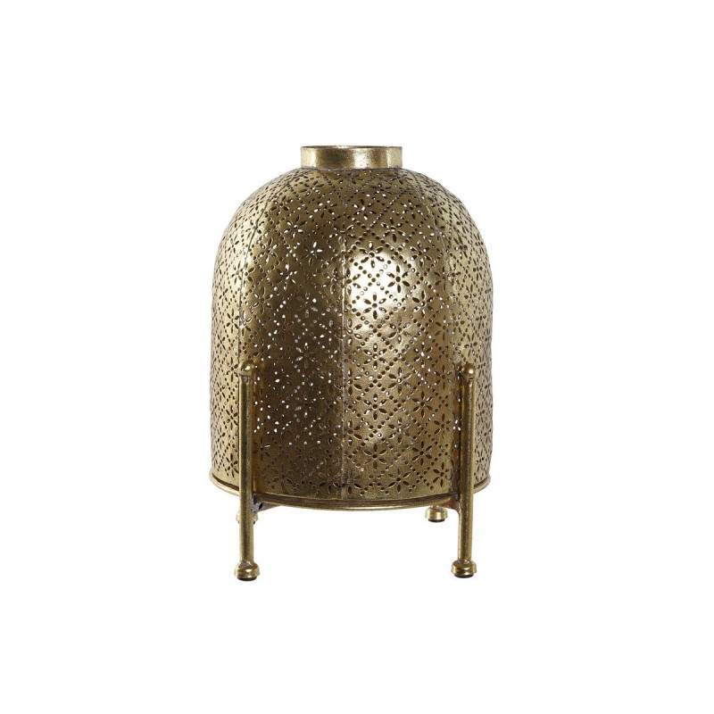 Portacandele Home ESPRIT Dorato Metallo Cristallo 19 x 19 x 24,5 cm