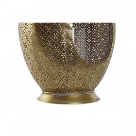 Portacandele Home ESPRIT Dorato Metallo Cristallo 24 x 24 x 38,5 cm