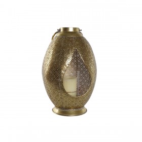 Portacandele Home ESPRIT Dorato Metallo Cristallo 24 x 24 x 38,5 cm