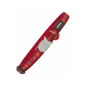 Collare per gatti Red Dingo Style Rosso 20-32 cm Impronta di animale