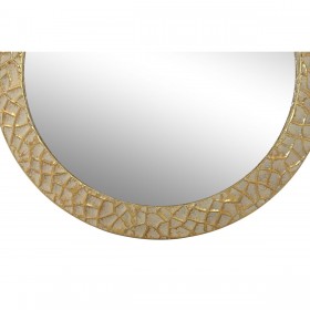 Specchio da parete Home ESPRIT Dorato Moderno 78,5 x 5,5 x 78,5 cm