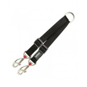 Gancio Guinzaglio 2 Cani Red Dingo Nero black (1.2 x 16.5-22 cm) (1,2 x 16.5-22 cm)