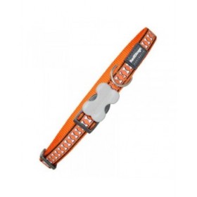 Collare per Cani Red Dingo Osso Riflettente Arancio (2 x 31-47 cm)