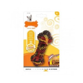 Giocattolo da mordere per cani Nylabone Strong Chew Bacon Formaggio Sandwich, Hamburger Gomma Taglia S