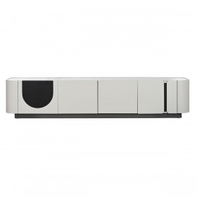 Mobile TV Home ESPRIT Bianco Nero Beige 200 x 40 x 42 cm