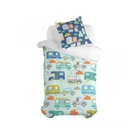 Set di copripiumino HappyFriday Moshi Moshi Holidays Multicolore Singolo 2 Pezzi