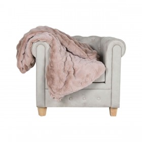 Coperta Home ESPRIT Rosa chiaro 220 x 240 x 1 cm