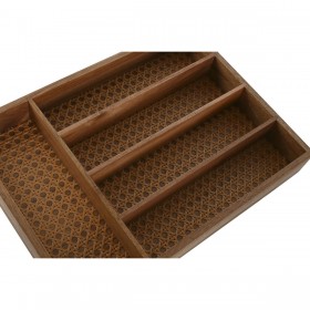 Vassoio Portaposate Home ESPRIT Naturale Acacia 34,5 x 25,5 x 5 cm