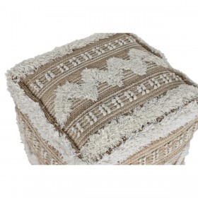 Poggiapiedi Home ESPRIT Bianco Marrone 59 x 59 x 59 cm