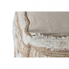 Poggiapiedi Home ESPRIT Bianco Marrone 59 x 59 x 59 cm