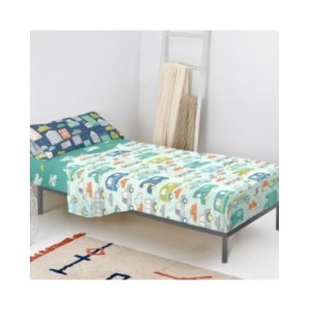 Set di Lenzuola HappyFriday Moshi Moshi Holidays  Multicolore Singolo 2 Pezzi